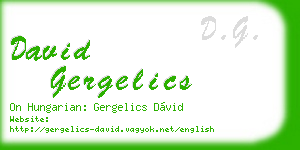 david gergelics business card